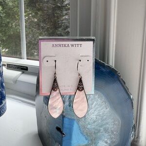 Annika Witt Pink Teardrop Earrings